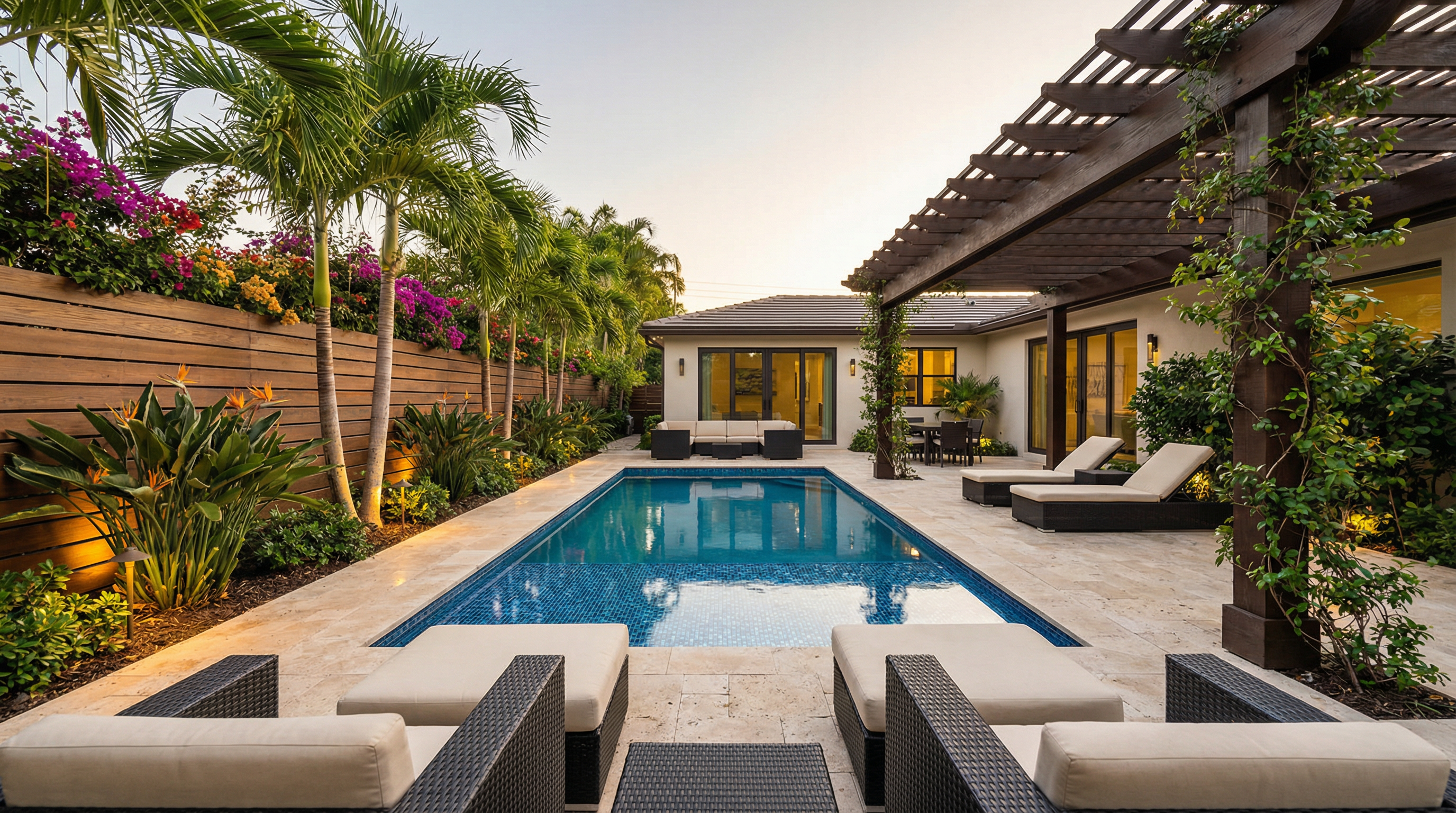 After: Luxurious pool deck